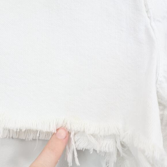 J.Crew Relaxed Denim Short Raw Hem White Denim Size 28 NWT - Picture 10 of 11